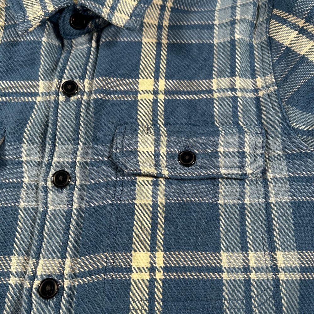 L.L. Bean Blue and White Plaid Casual Button-Down Shirt - Picture 4 of 8